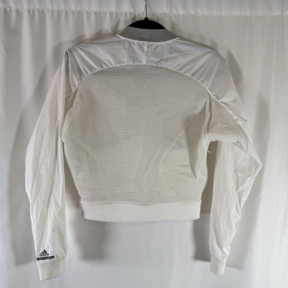 Stella McCartney ADIDAS Jacket Women's XS White Cropped Full Zip Breathable - Picture 8 of 10